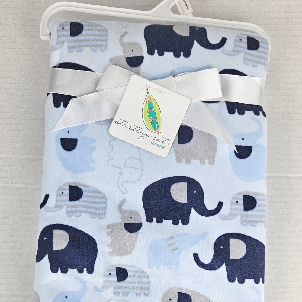 Staring Out:  Elephant Baby Blanket